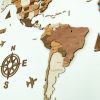 3D LED WOODEN WORLD MAP "CALIFORNIA"
